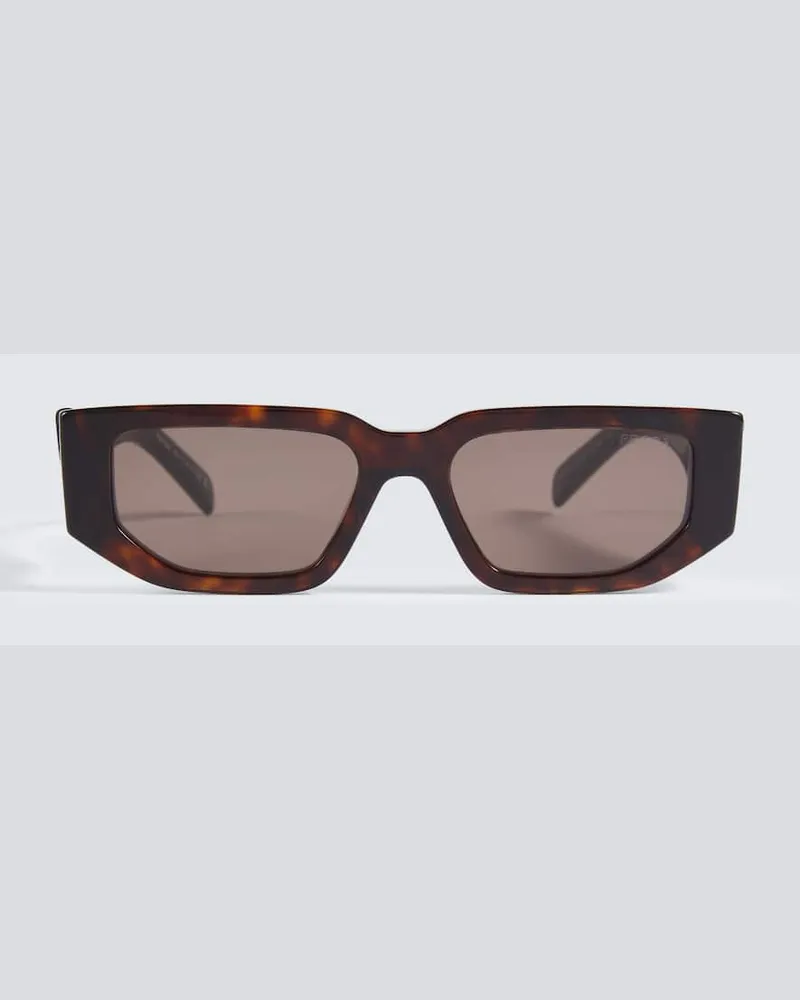 Prada Eckige Sonnenbrille Braun
