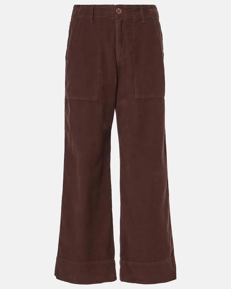 Velvet Weite Cropped-Hose Vera aus Cord Braun