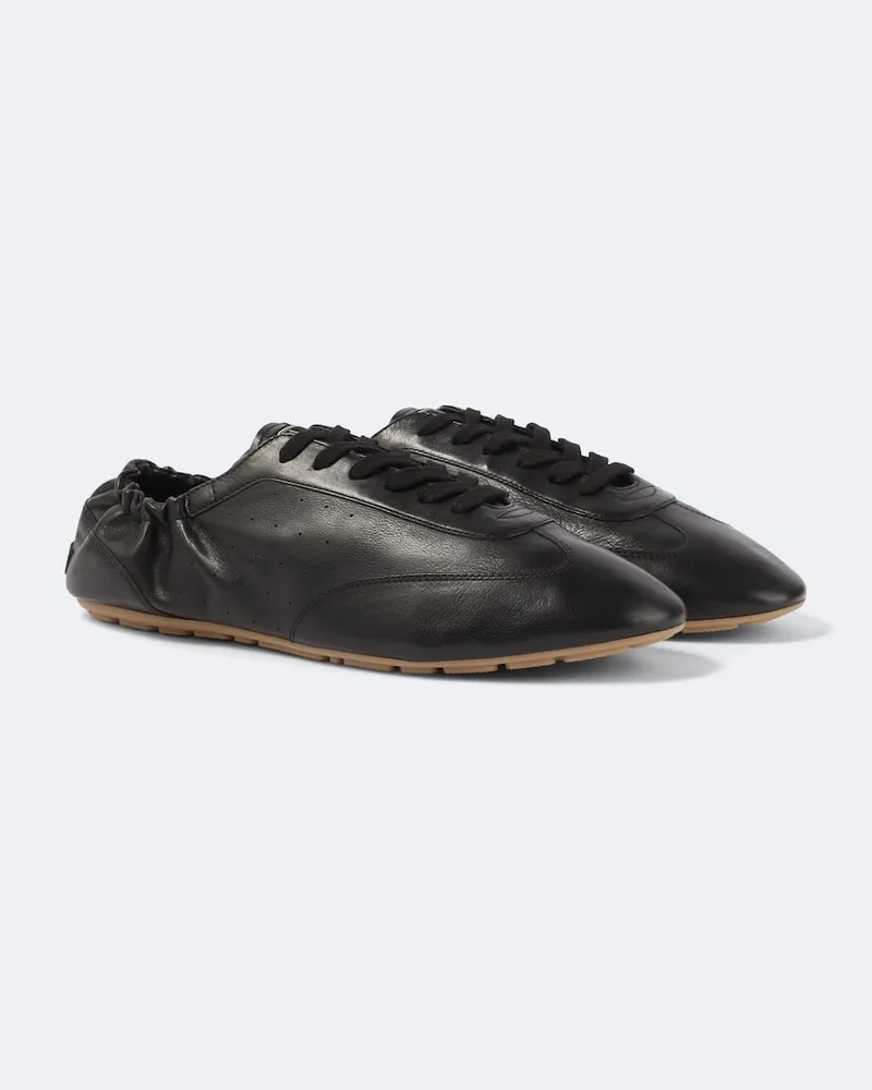 Saint Laurent Sneakers Lewis aus Leder Schwarz