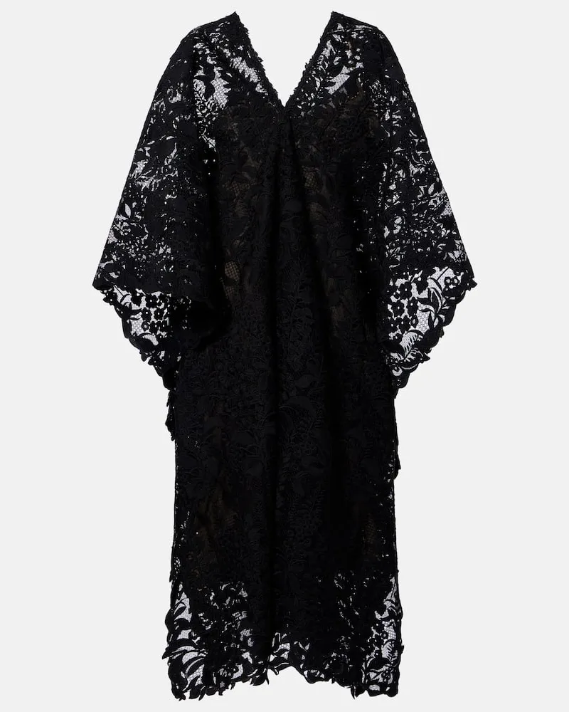 Oscar de la Renta Kaftan aus Guipure-Spitze Schwarz