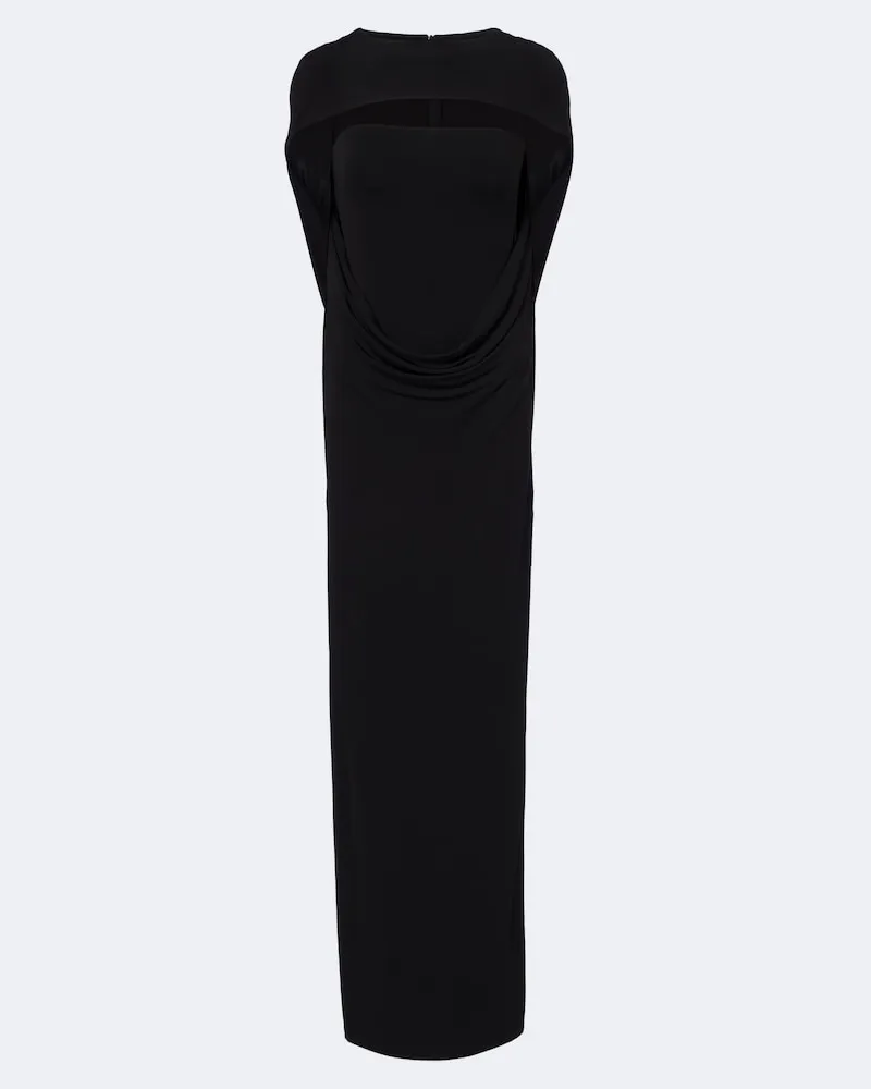 SPORTMAX Maxikleid aus Jersey Schwarz