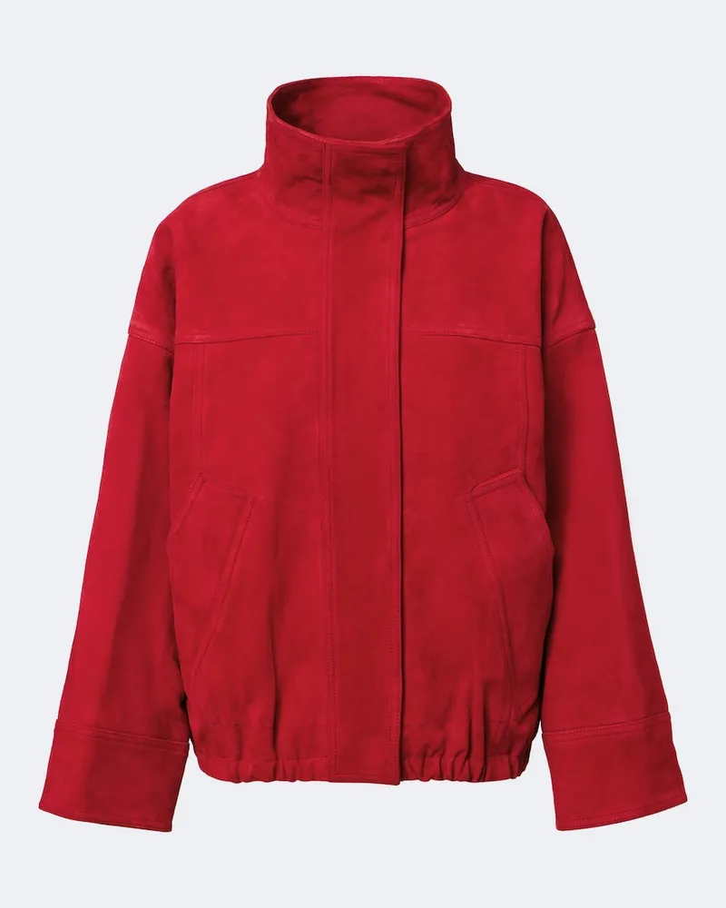 Róhe Róhe Oversize-Jacke aus Veloursleder Rot
