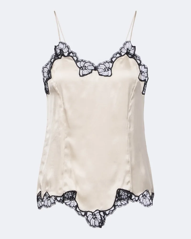 Isabel Marant Top Amael aus Satin Weiß