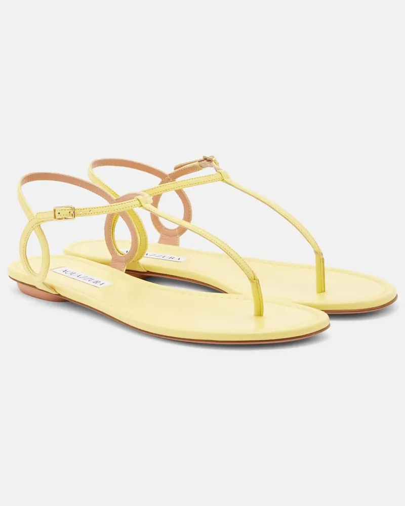 Aquazzura Sandalen Almost Bare aus Leder Gelb