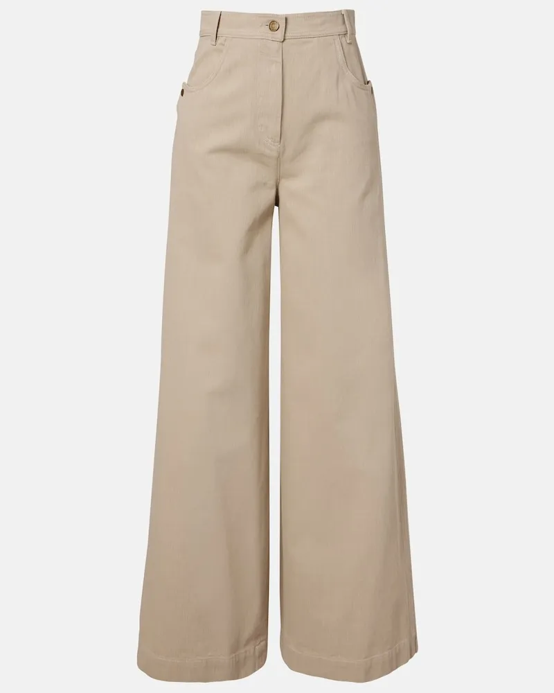 Max Mara Wide-Leg Jeans Beige