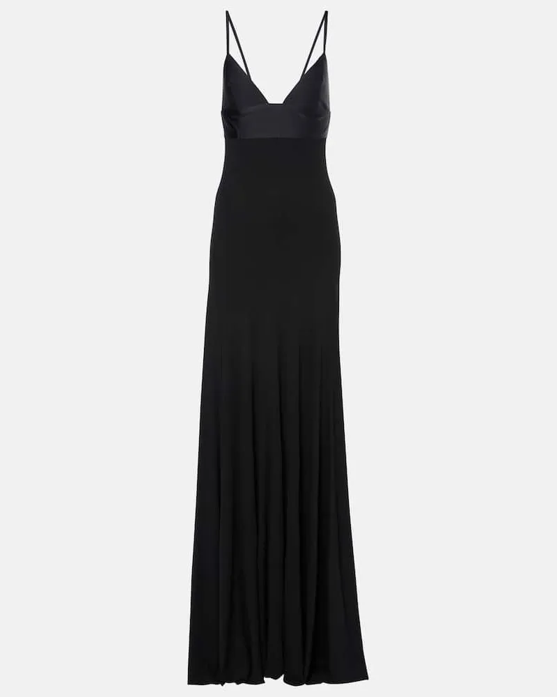 Jacquemus Robe Spallina aus Jersey Schwarz