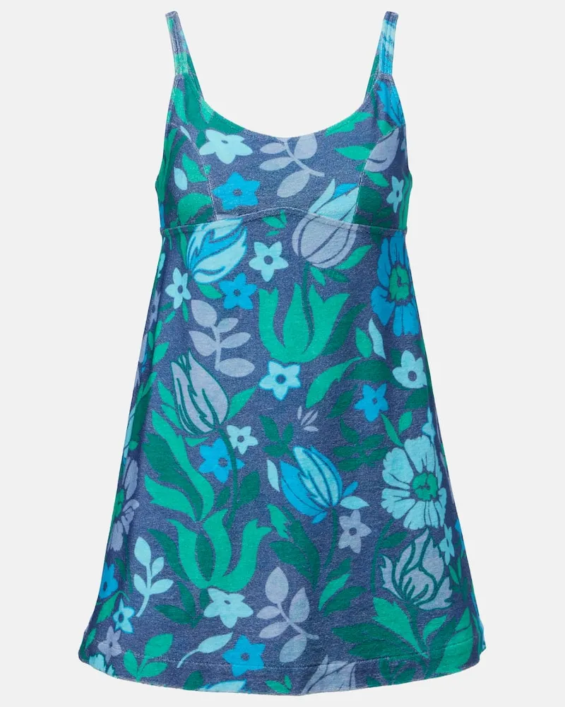 Chloé Chloé Minikleid aus Baumwoll-Jersey Blau