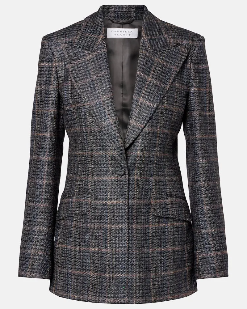Gabriela Hearst Blazer Leiva aus Wolle und Seide Grau
