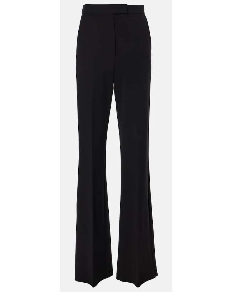 Max Mara Gerade Hose Norcia aus Jersey Schwarz