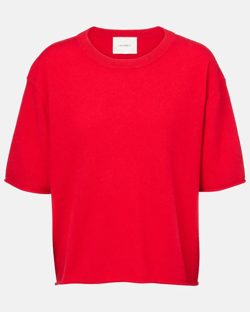 Lisa Yang T-Shirt Cila aus Kaschmir Rot