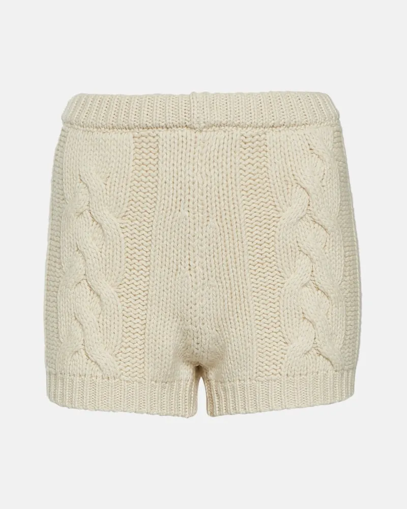 Magda Butrym Shorts aus Kaschmir Neutral