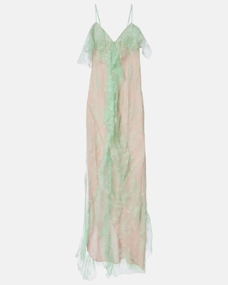 Blumarine Robe aus Spitze Grün