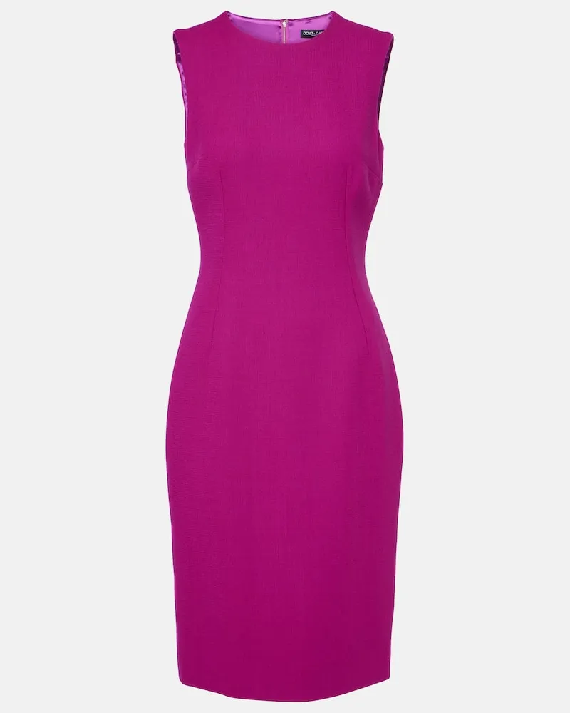 Dolce & Gabbana Minikleid aus Woll-Crêpe Violett
