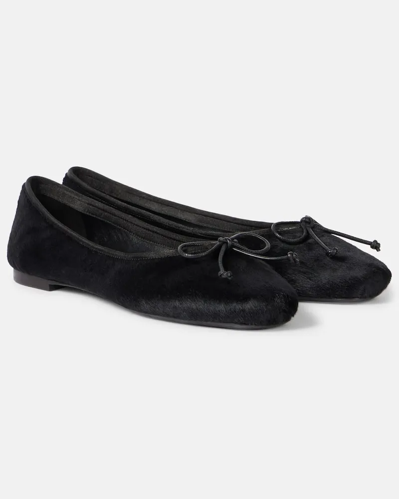 KHAITE Ballerinas Charlotte aus Kalbshaar Schwarz
