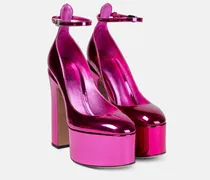 Plateau-Pumps Tan-Go 155 aus Metallic-Leder