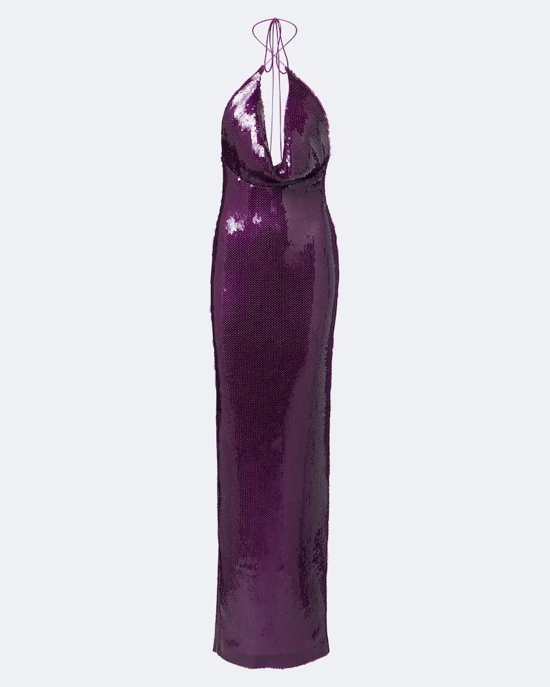 Retrofête Retrofête Robe Gardenia mit Pailletten Violett