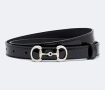 Gürtel Horsebit aus Lackleder