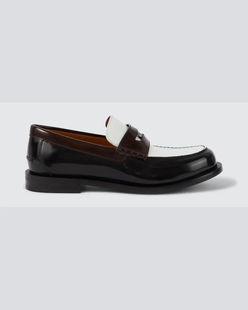Gucci Loafers Double G aus Leder Weiß