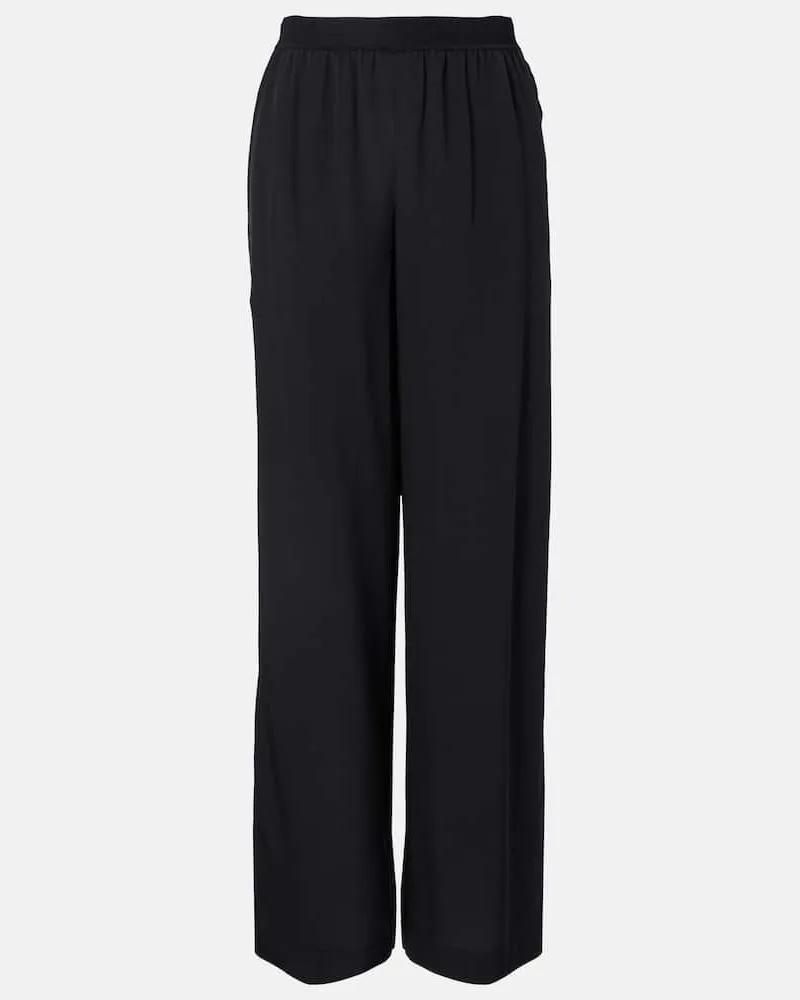 Joseph Weite Hose Hulin aus Seiden-Crêpe Schwarz
