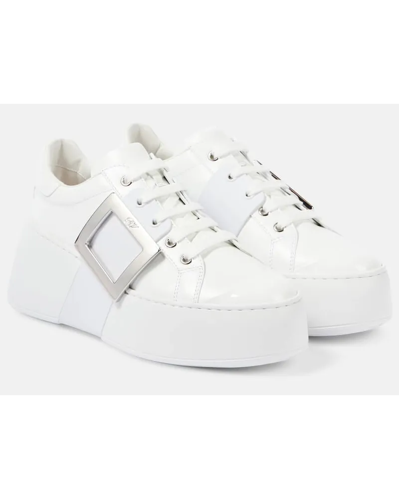 Roger Vivier Sneakers Viv’ Skate aus Leder Weiss