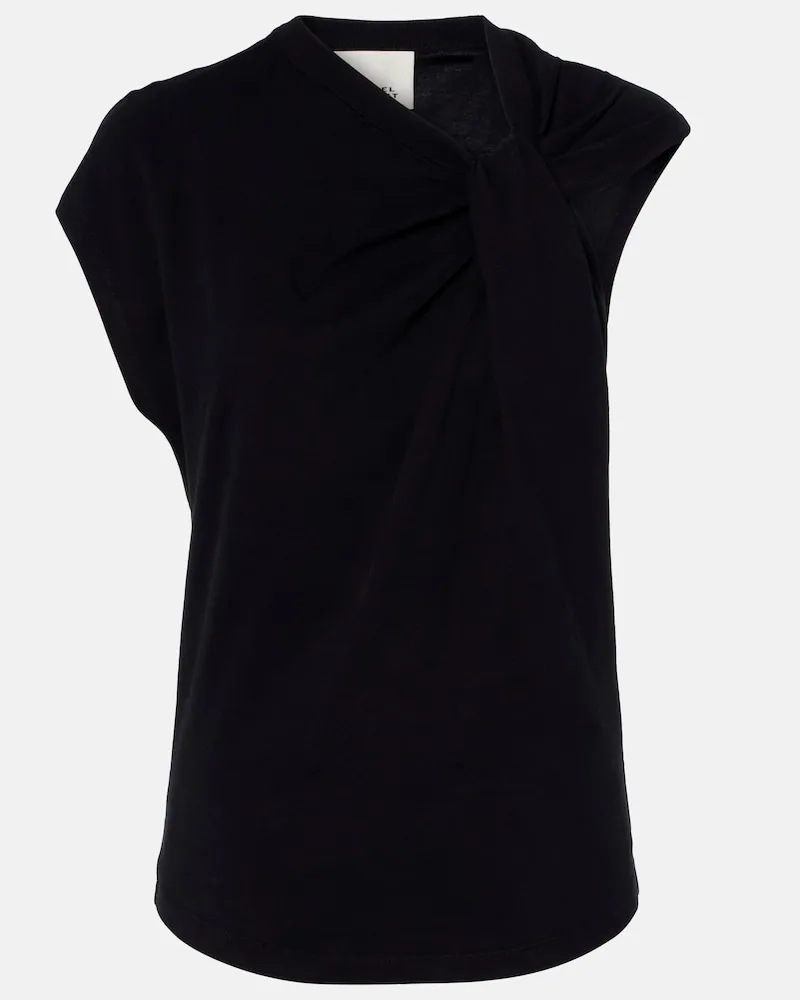 Isabel Marant T-Shirt Nayda aus Baumwoll-Jersey Schwarz