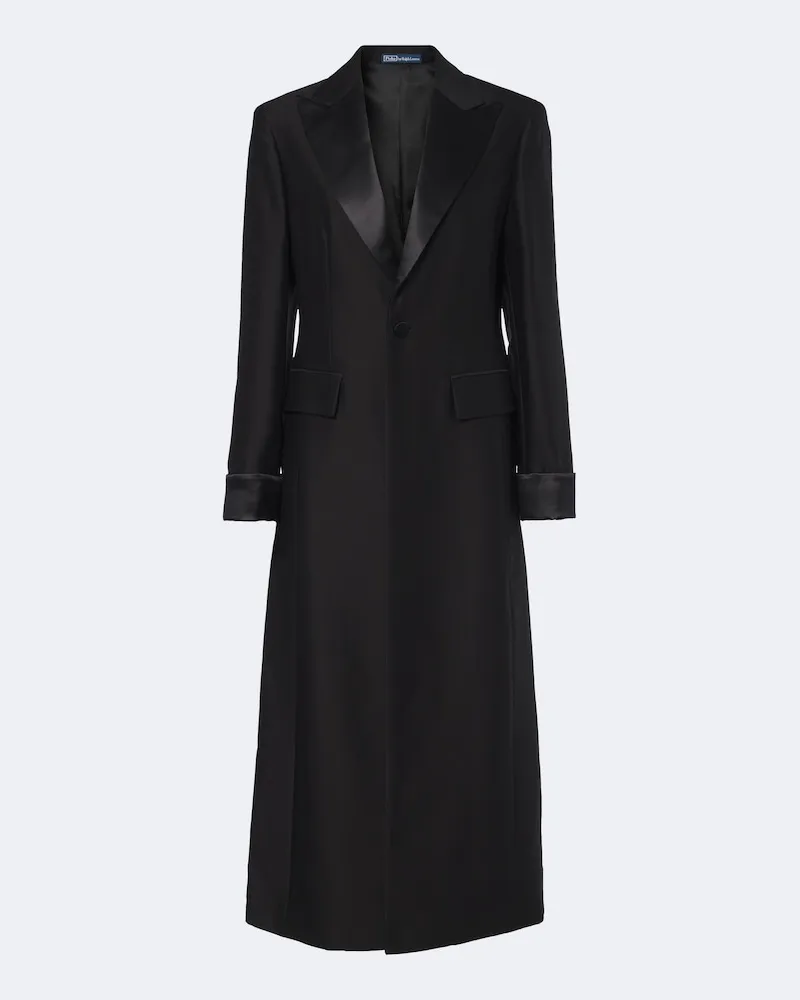 Ralph Lauren Mantel aus Wolle und Seide Schwarz