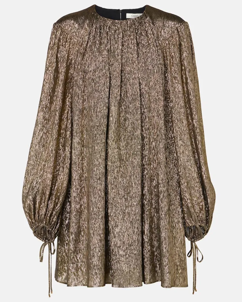 Chloé Chloé Minikleid aus einem Seidengemisch Gold