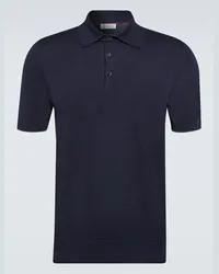 Brunello Cucinelli Polohemd aus Baumwolle Blau