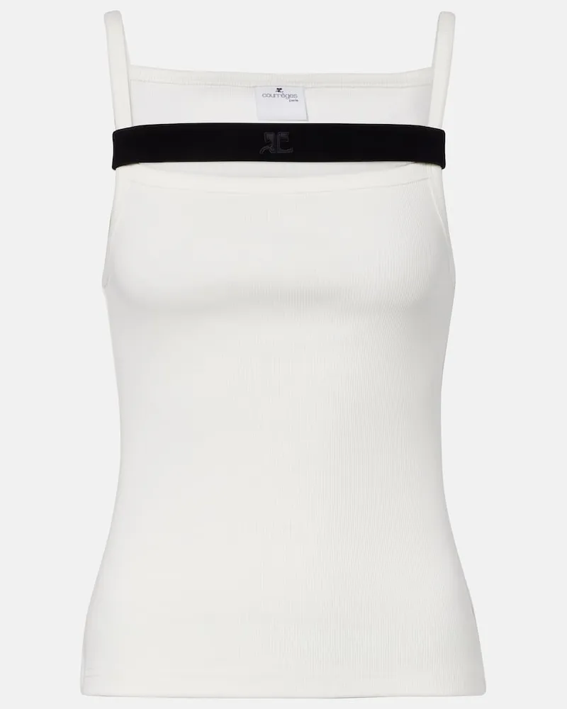 Courrèges Courrèges Tanktop aus Rippstrick Weiß
