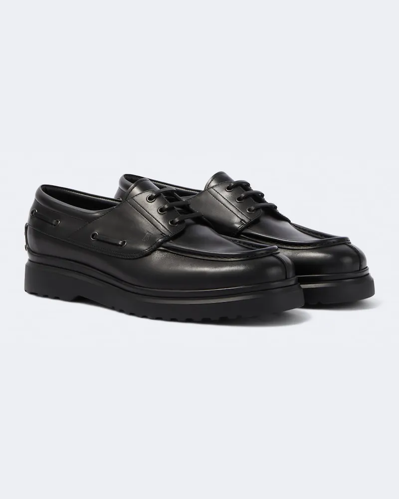 TOD'S Segelschuhe aus Leder Schwarz