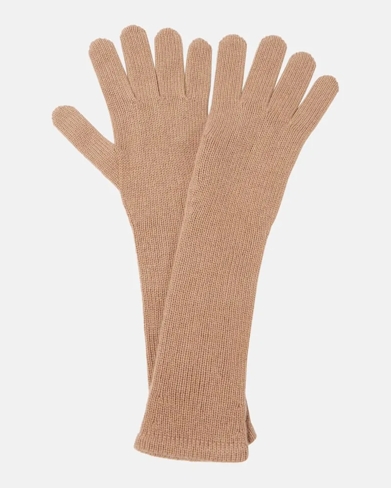 Max Mara Handschuhe aus Kaschmir Braun