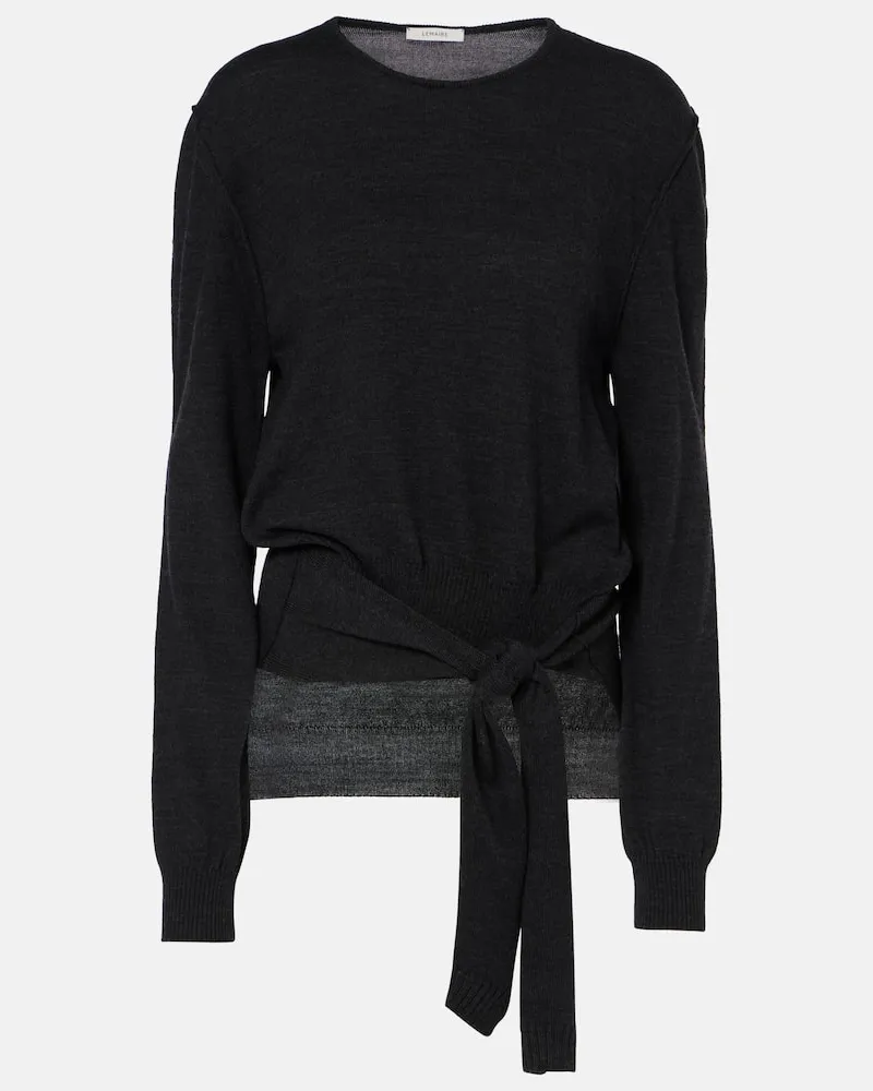 Christophe Lemaire Top aus einem Wollgemisch Schwarz