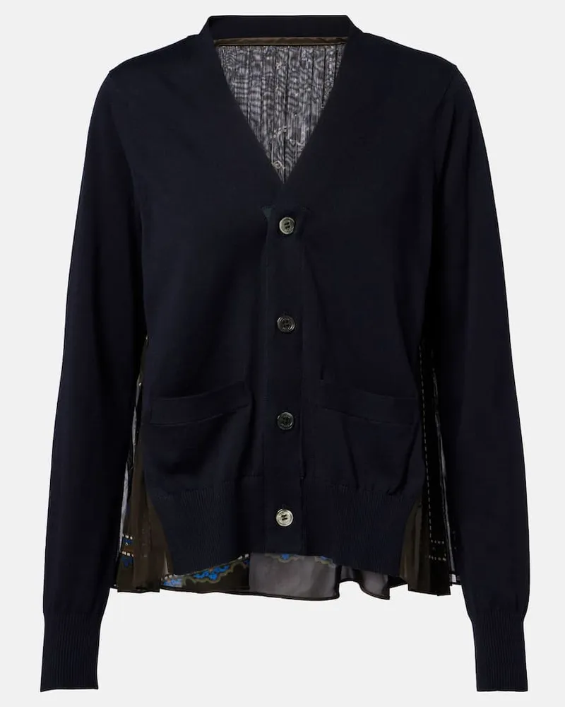 Sacai Cardigan aus Baumwolle Multicolor