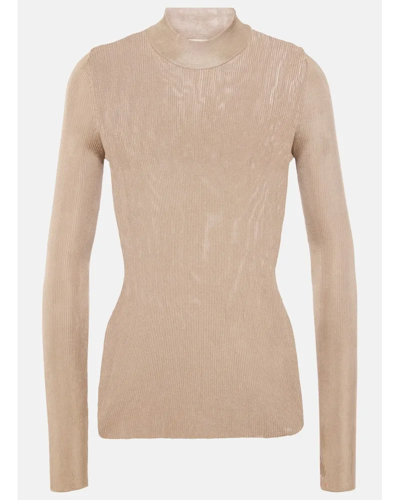 Saint Laurent Pullover aus Seide Beige