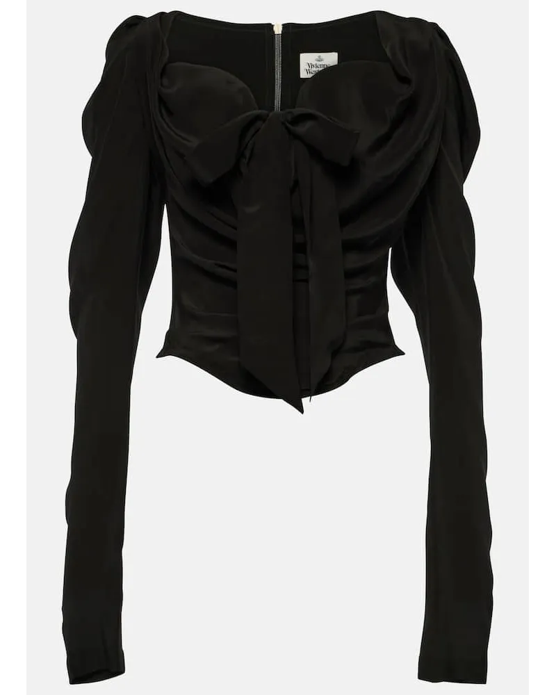 Vivienne Westwood Top aus Seide Schwarz