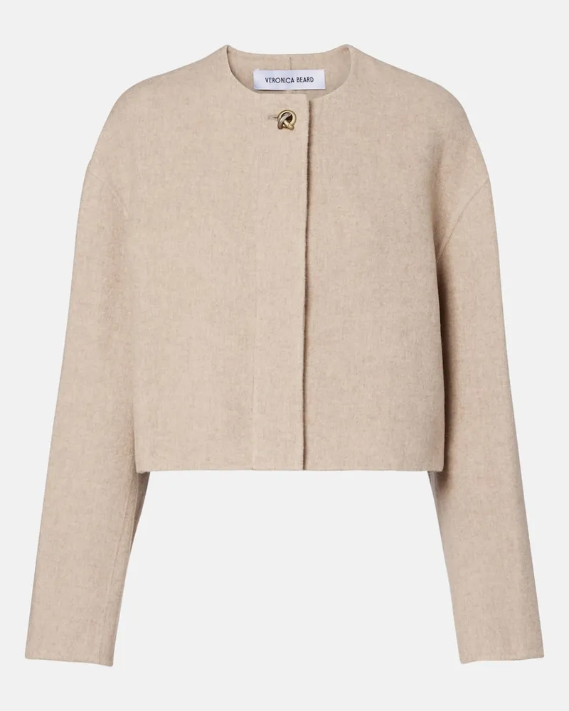 Veronica Beard Jacke Philips aus einem Wollgemisch Beige