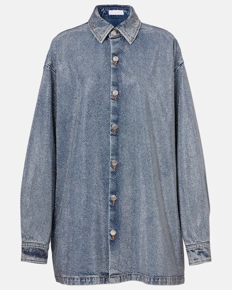Stella McCartney Verziertes Hemd Hotix aus Denim Blau