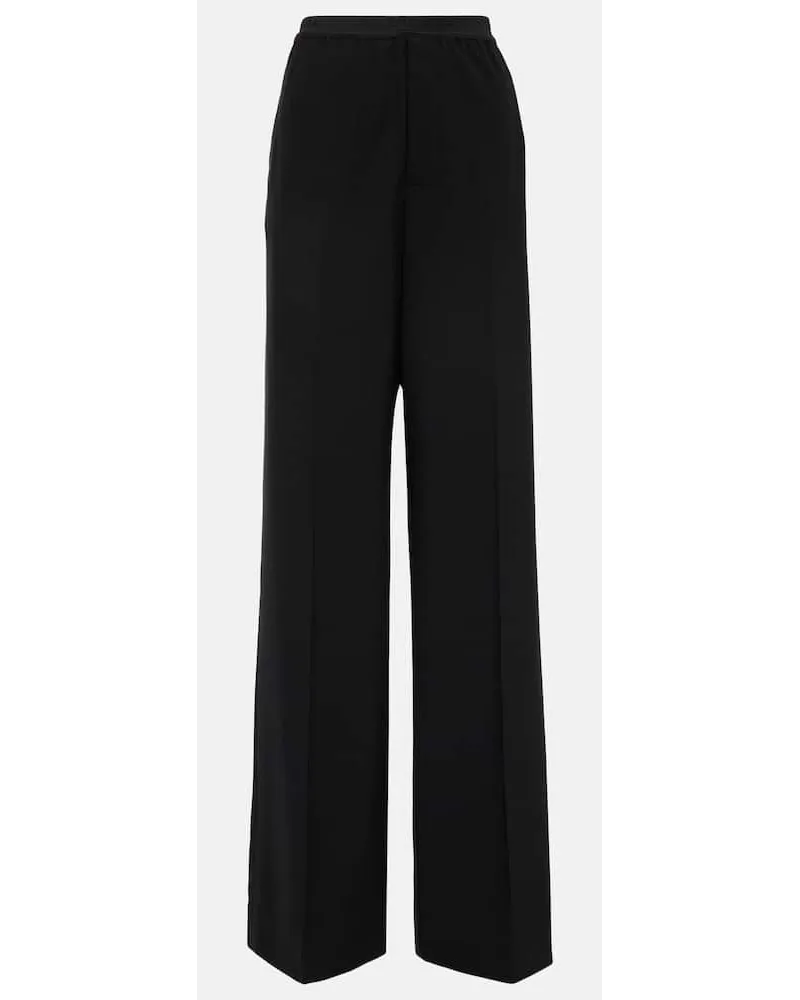 Balenciaga Mid-Rise-Hose aus Wolle Schwarz