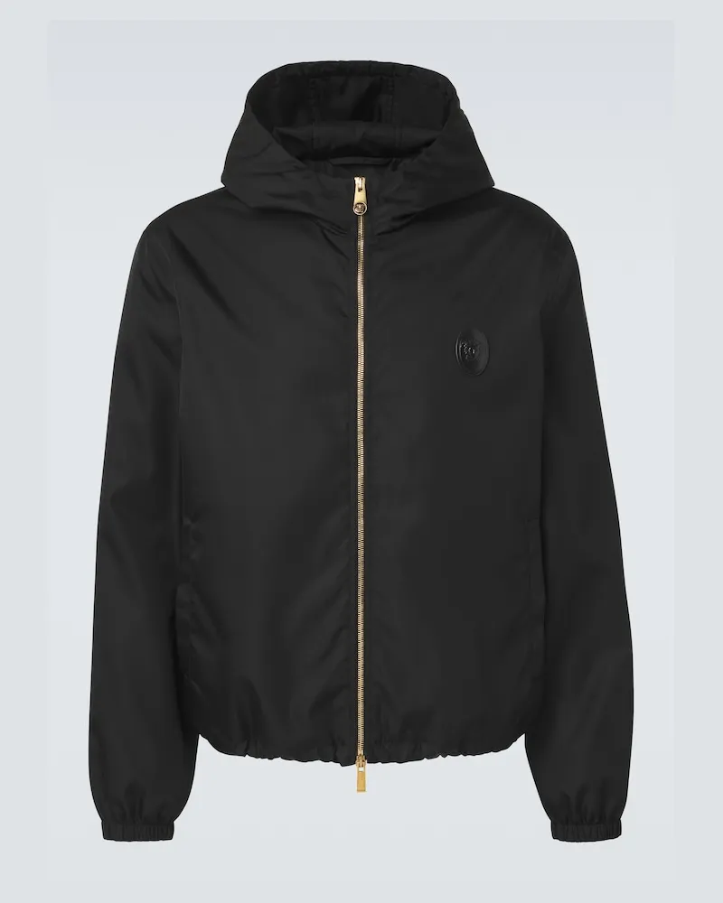 Versace Blouson aus Twill Schwarz