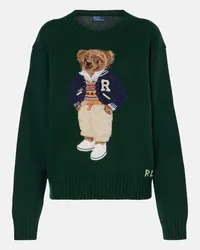 Ralph Lauren Pullover Polo Bear aus Wolle und Kaschmir Gruen