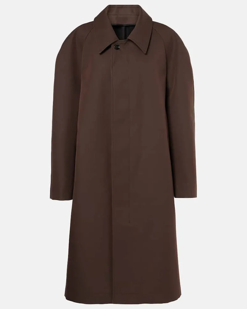 Christophe Lemaire Mantel aus einem Wollgemisch Braun