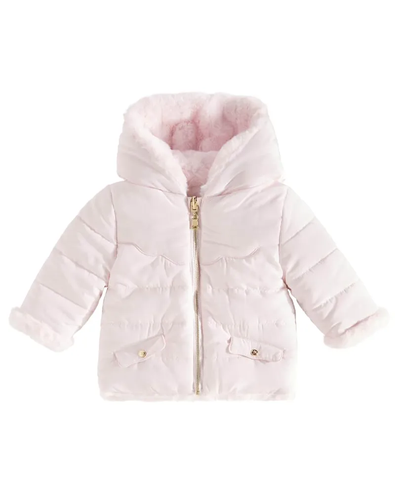 Tartine et Chocolat Baby Jacke mit Faux Shearling Rosa