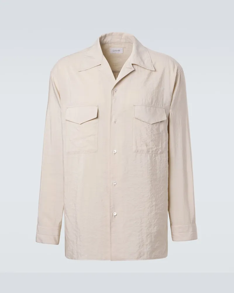 Christophe Lemaire Hemd aus einem Seidengemisch Beige