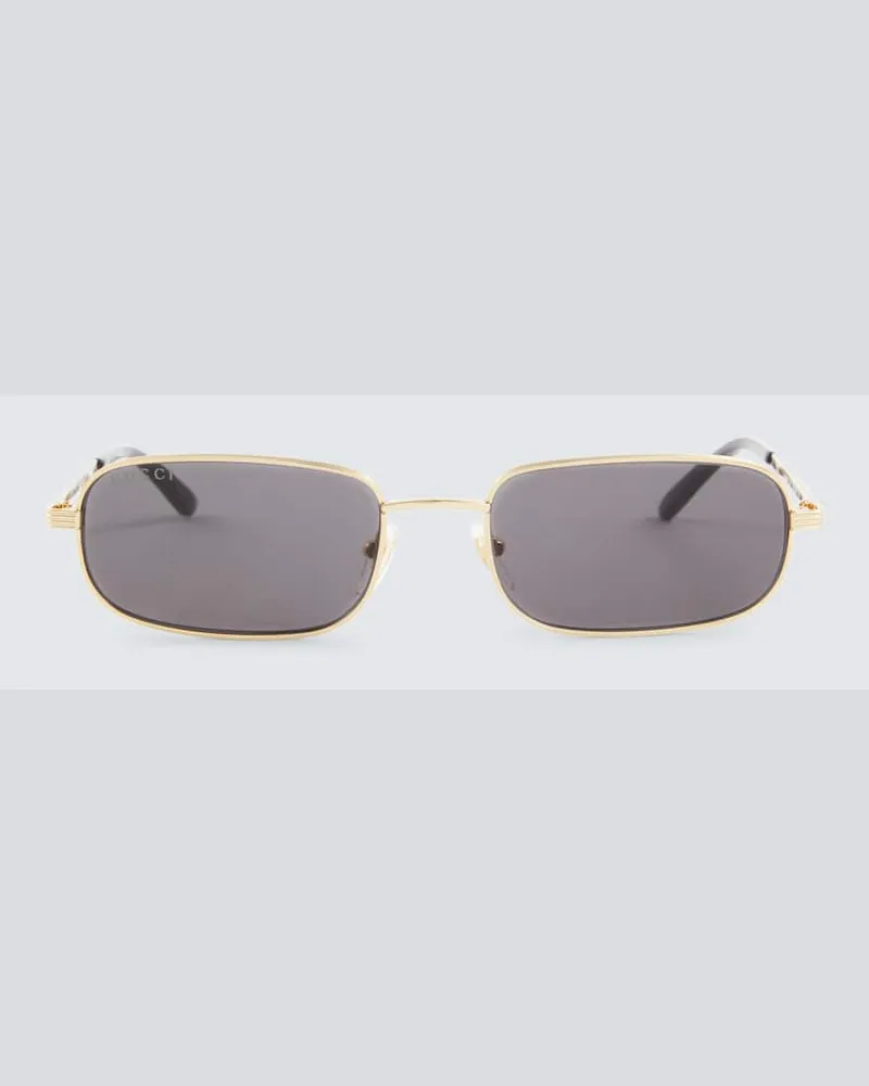 Gucci Eckige Sonnenbrille Grau