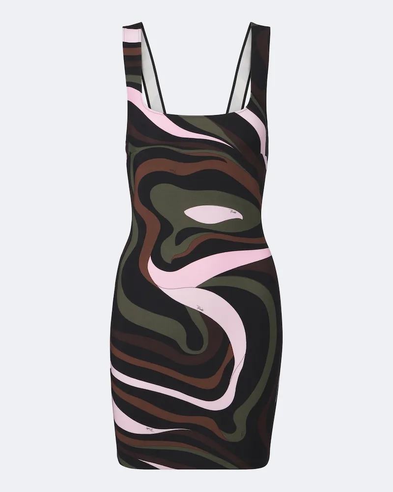 Emilio Pucci Minikleid Labirinto aus Jersey Multicolor