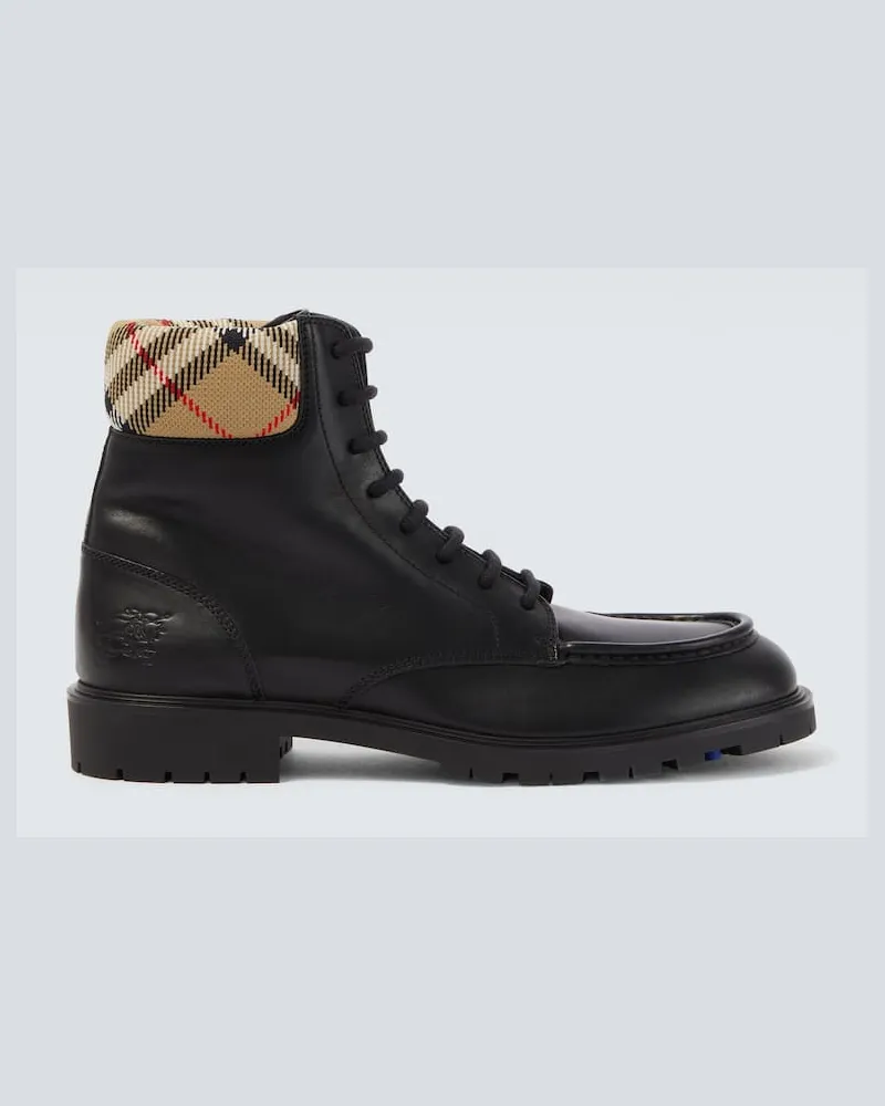 Burberry Schnürstiefel Rogue aus Leder Schwarz