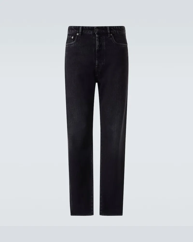 Miu Miu Mid-Rise Straight Jeans Schwarz