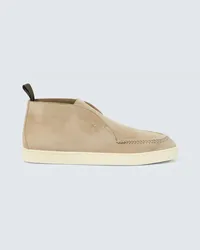 Giorgio Armani Slip-Ons aus Veloursleder Beige