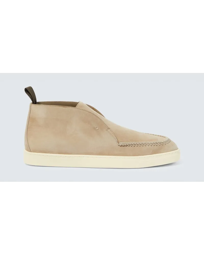 Giorgio Armani Slip-Ons aus Veloursleder Beige