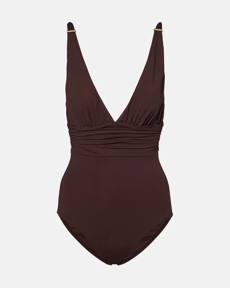 Melissa Odabash Badeanzug Panarea Braun